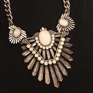 Vintage brushed silver necklace
